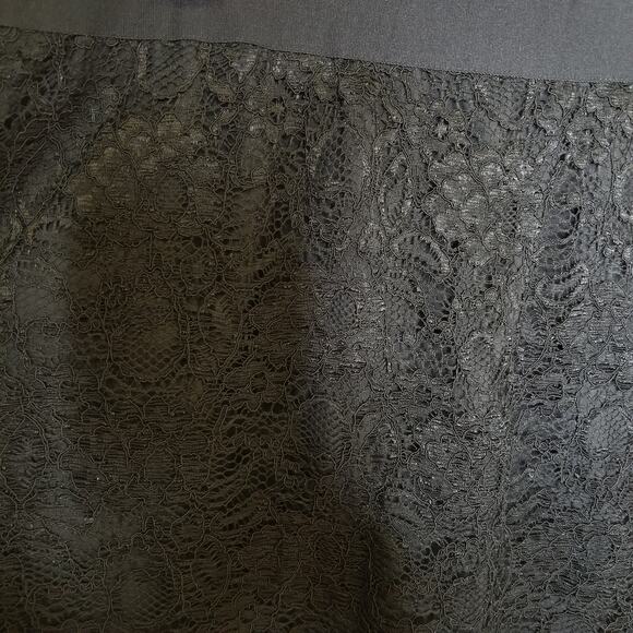 Anne Klein Lace Overlay Pencil Skirt Black 6 - Picture 8 of 8